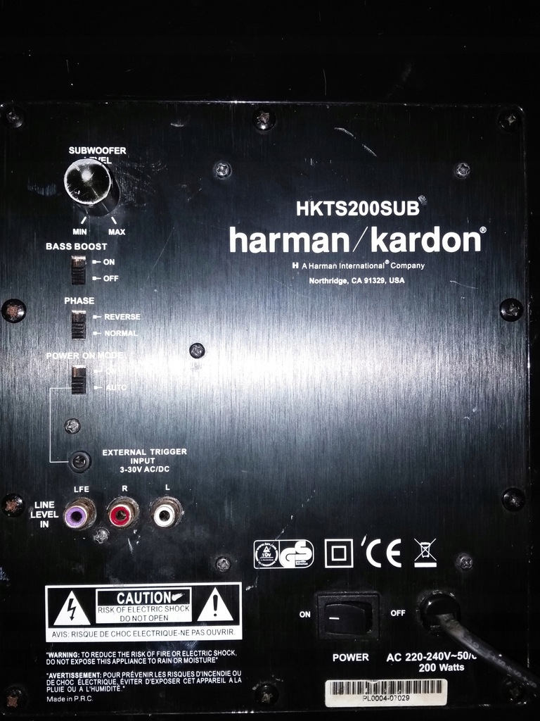 Harman Kardon HKTS 200 SUB Subwoofer 7595006532 oficjalne archiwum