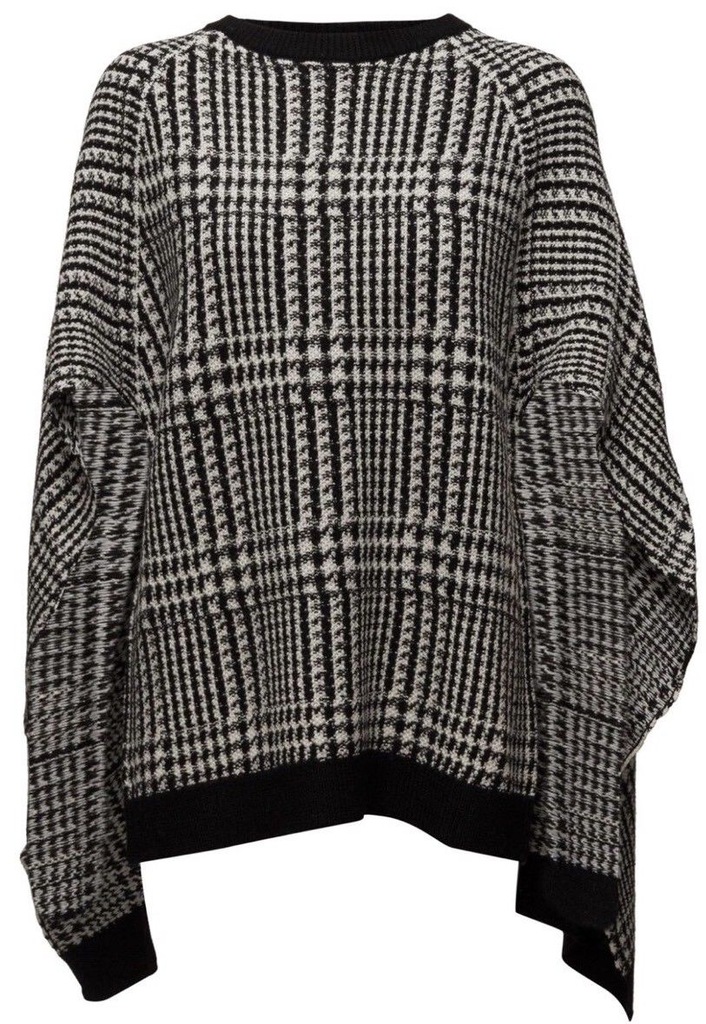 RALPH LAUREN sweter-poncho w kratkę/300 USD