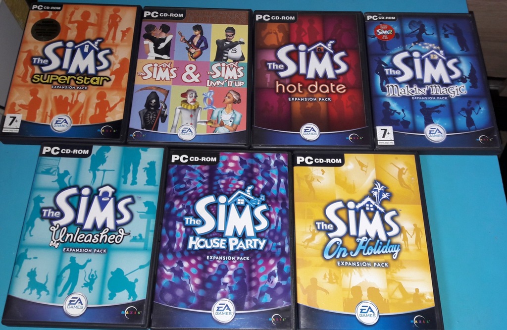 THE SIMS 1 ZESTAW - PODSTAWA + WSZYSTKIE DODATKI