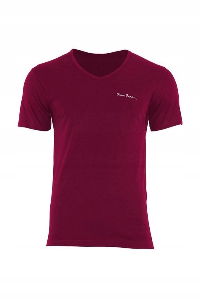 T-shirt Meski Model Luca Vneck Bordo