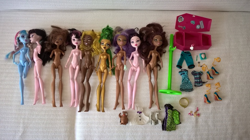 MONSTER HIGH LALKI CAŁE I NA CZĘŚCI PLUS DODATKI