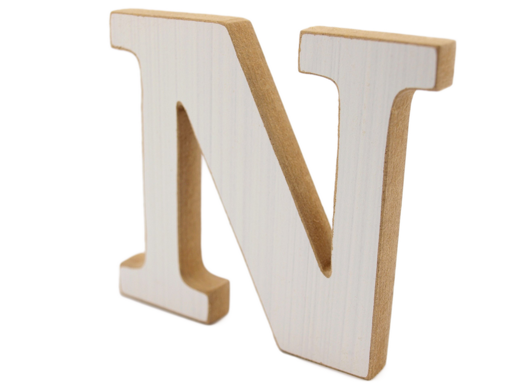 Litera N litery 3D literki drewniane UŁÓŻ NAPIS