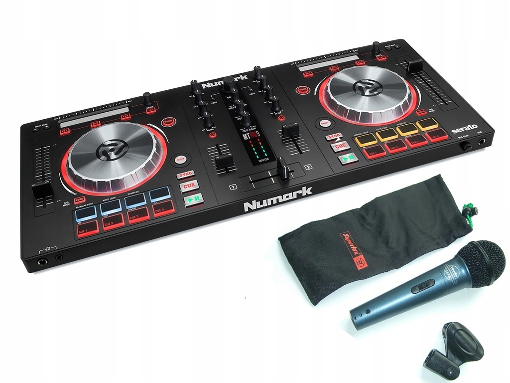 Numark Mixtrack Pro 3 kontroler DJ + mikrofon