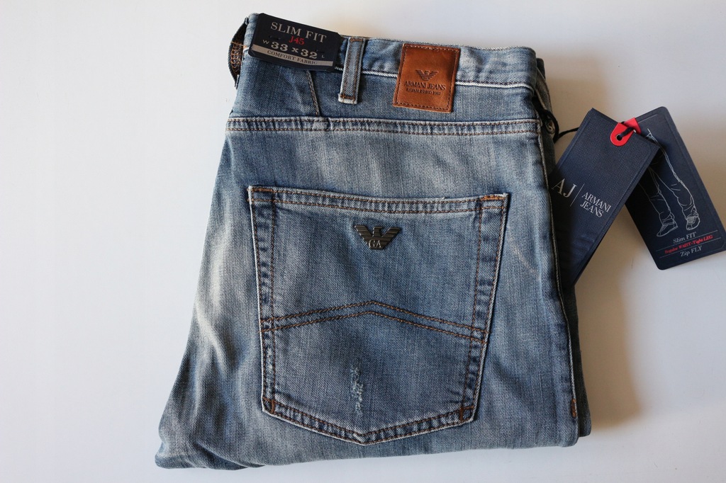 Armani Jeans Slim spodnie rom 32-32 pas 85 cm