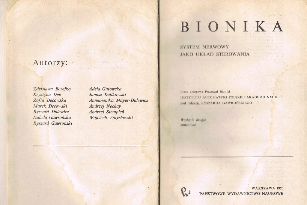 BIONIKA SYSTEM NERWOWY JAKO UKŁAD STEROWANIA