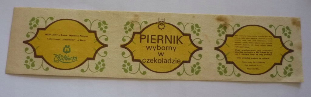 etykieta - PRL - PIERNIK - KASZTELANKA - BIECZ
