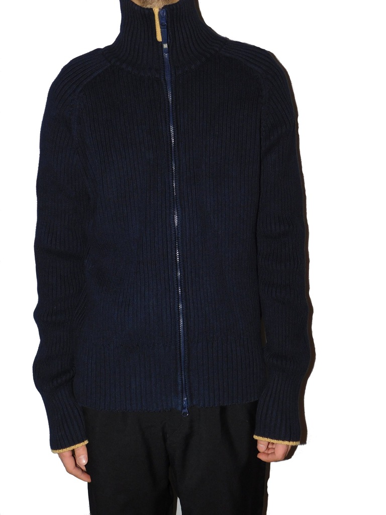 Armani Jeans sweter męski XXL granatowy rozpinany