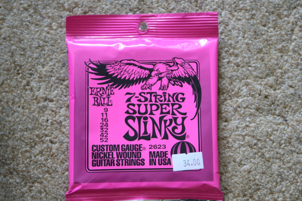 Ernie Ball 2623 7 strings Super slinky 9-52
