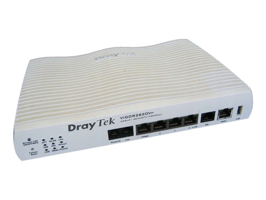 draytek vigor2820vn router adsl2+ fire annex a fv