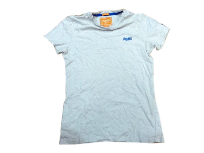 SUPERDRY koszulka t-shirt Slim jasny melanż 5+ S