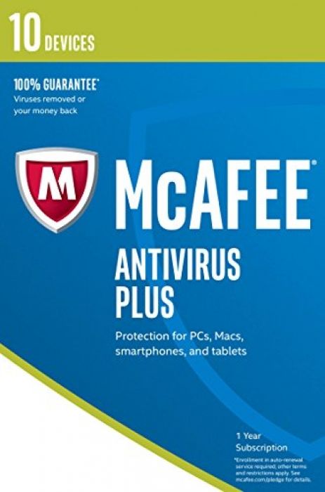 McAfee 2017 AntiVirus Plus - 10 Device (PC/Mac/And