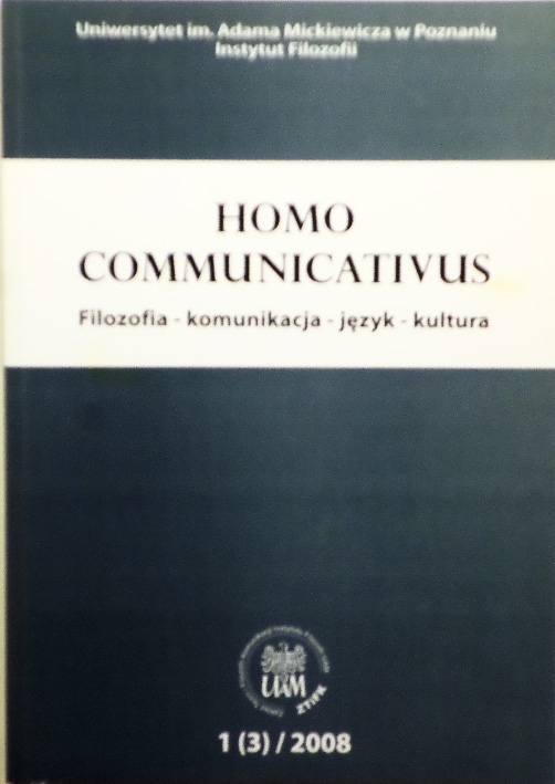 Homo communicativus 1/2008 Filozofia komunikacja