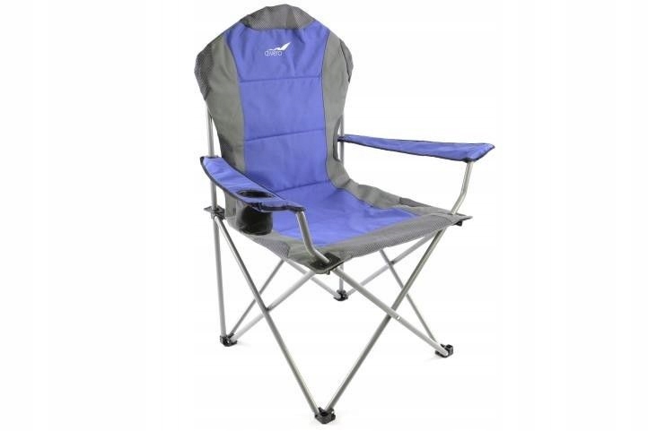 Składane krzesło turystyczne wędkarskie niebiesko-
