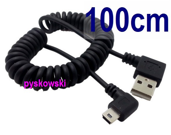 PODWÓJNIE KĄTOWY kabel USB Mini/USB A 1m 100cm