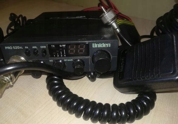 CB radio Uniden PRO 520 XL + Hustler + HS-12