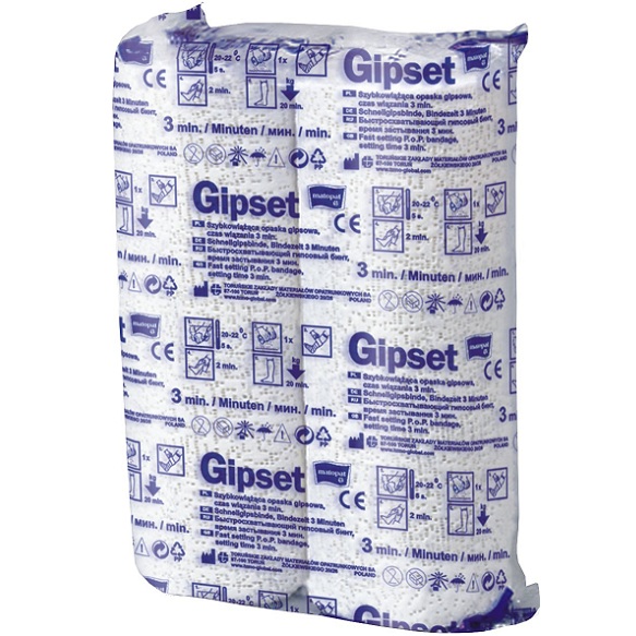 GIPSET gips 3 min. opaska gipsowa 15cm x 3m 2 szt.