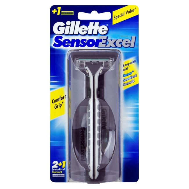GILLETTE SENSOR EXCEL MASZYNKA + 3 WKŁADY 