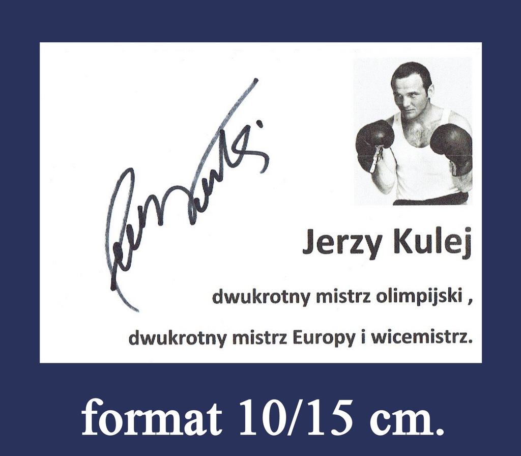 Jerzy Kulej - autograf