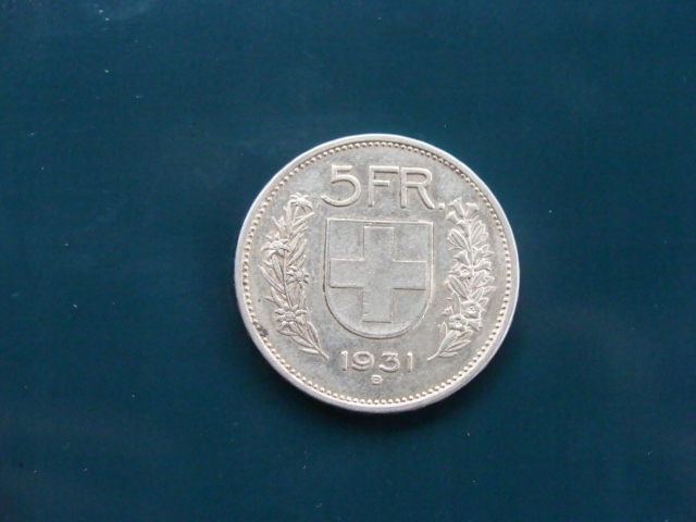 5 franków 1931 rok srebro