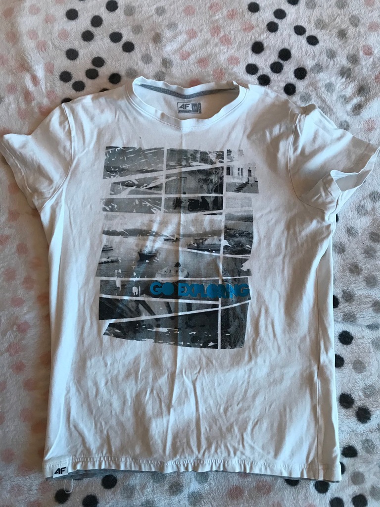 4F T-shirt biały rozmiar S
