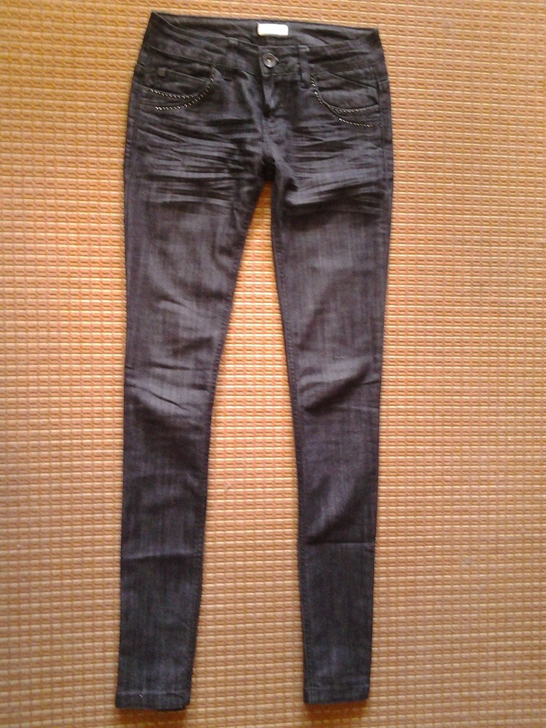 Orsay spodnie jeans rurki czarne