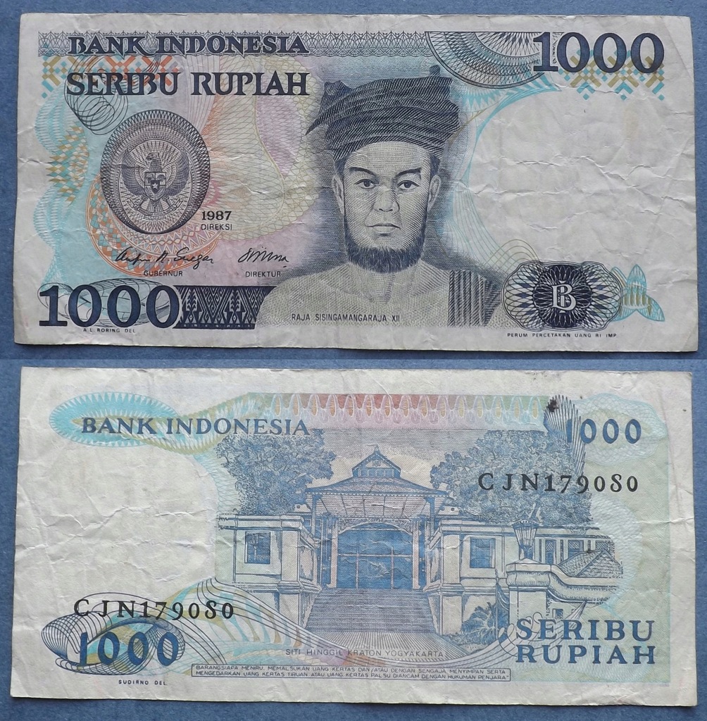 1000 RUPIAH 1987 INDONEZJA