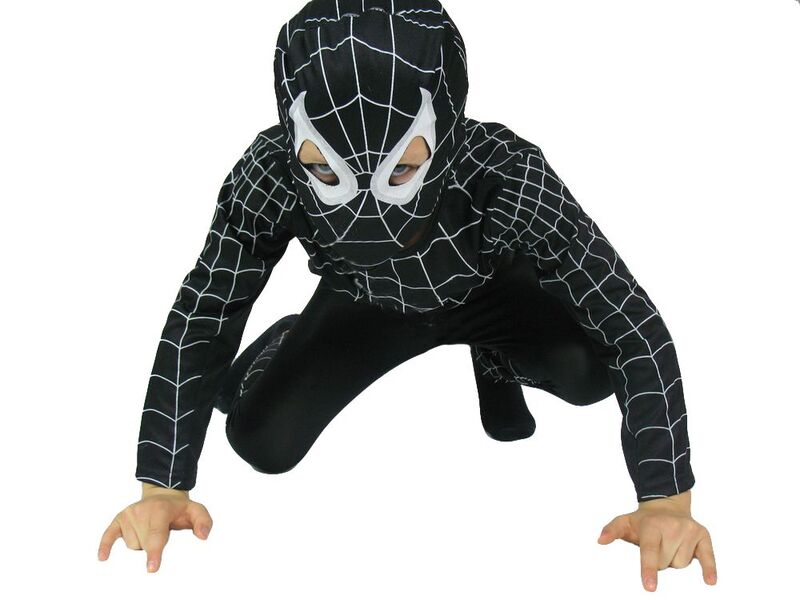 STRÓJ SPIDERMAN CZARNY PAJĄK S 92/98/104