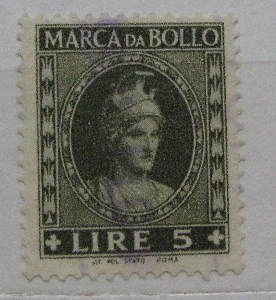 WŁOCHY - MARCA DA BOLLO 5 LIRE