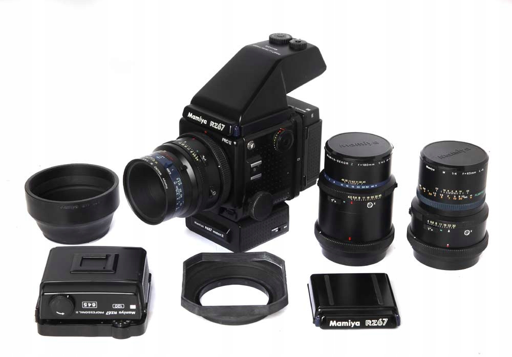 Mamiya RZ 67 PRO II + 65/4 L-A+140/4.5 MACRO+180/4