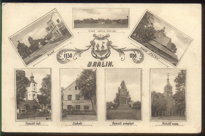1939 BRALIN, POW.KĘPNO - WIELOWIDOKOWA KARTKA