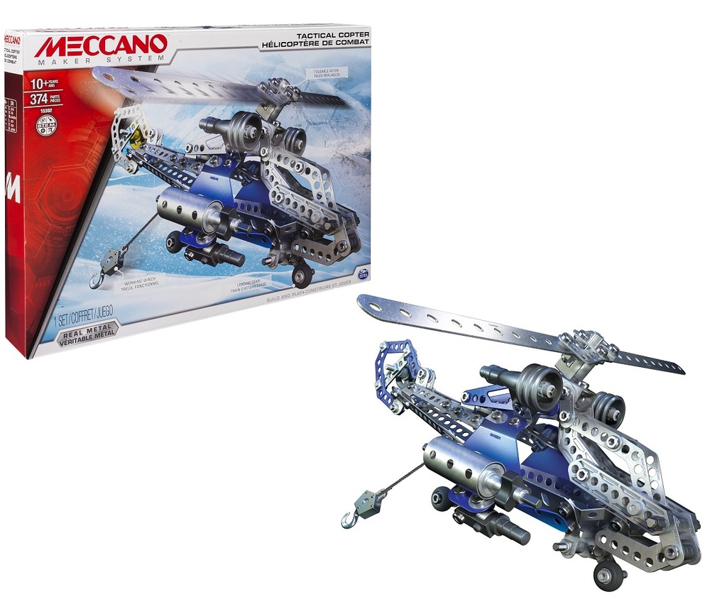MECCANO Klocki Konstrukcyjne HELIKOPTER 2mod 374el