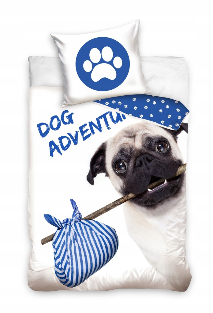 POŚCIEL 140x200 BULDOG PSY PIESEK PIES MOPS 3