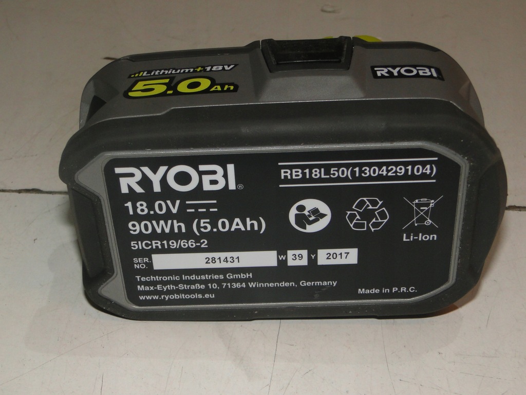 Аккумулятор ryobi 5 ah