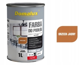 DOMALUX ALKOSOL- farba do podłóg, orzech jasny, 1l