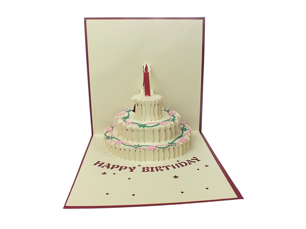 Kartka urodzinowa 3D Tort