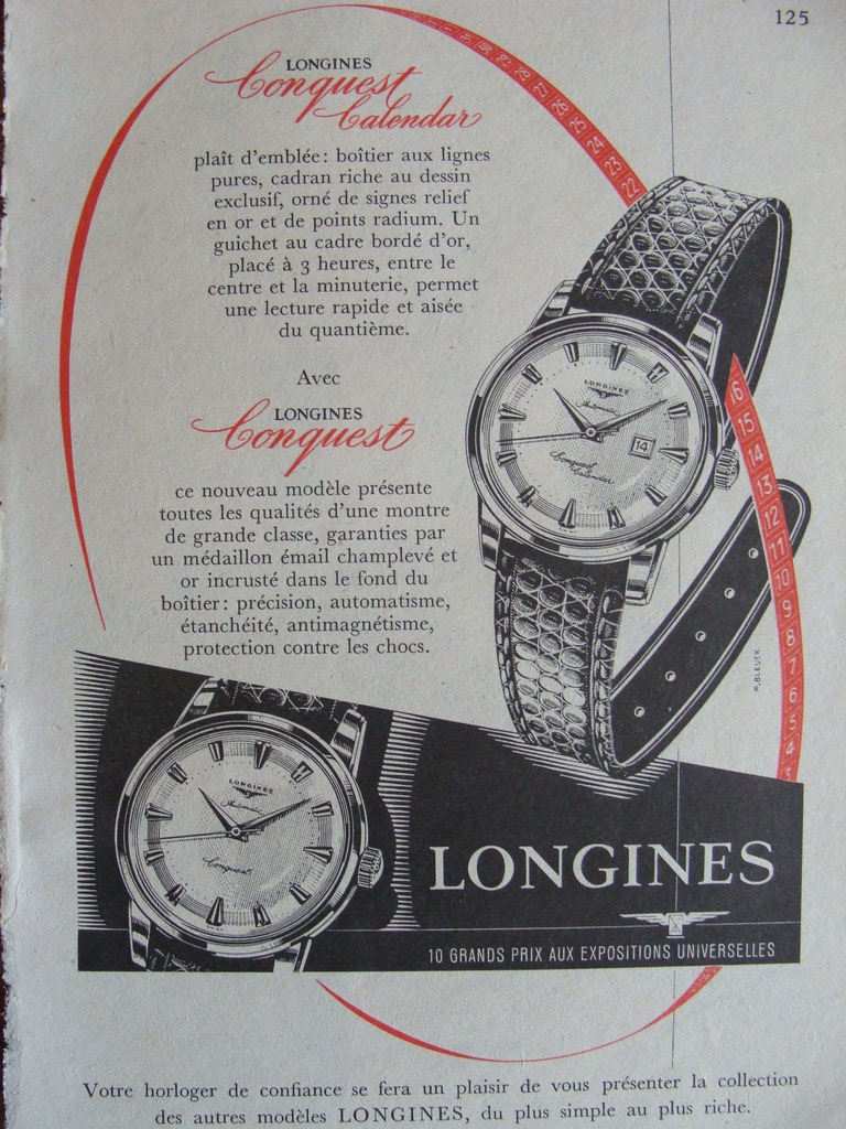 Reklama z lat 50 60. LONGINES Conquest 7202480594 oficjalne