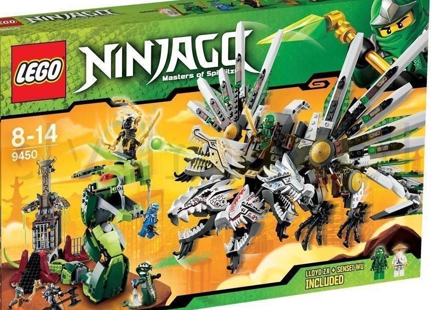 LEGO NINJAGO 9450 - EPICKA WALKA SMOKÓW UNIKAT !!!