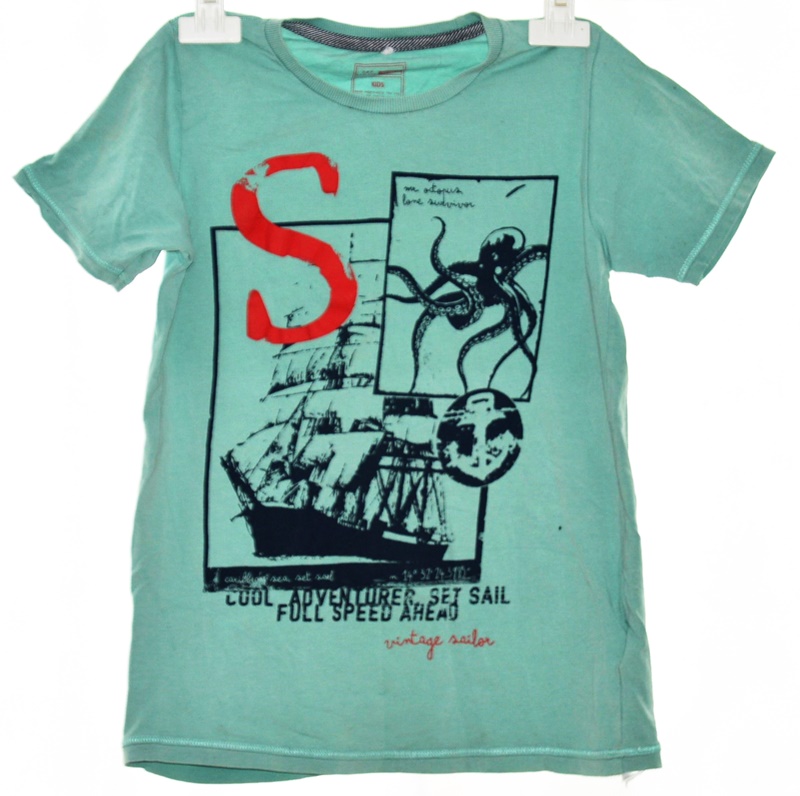 Niebieska dziecięca koszulka T-Shirt NAME 122 -128