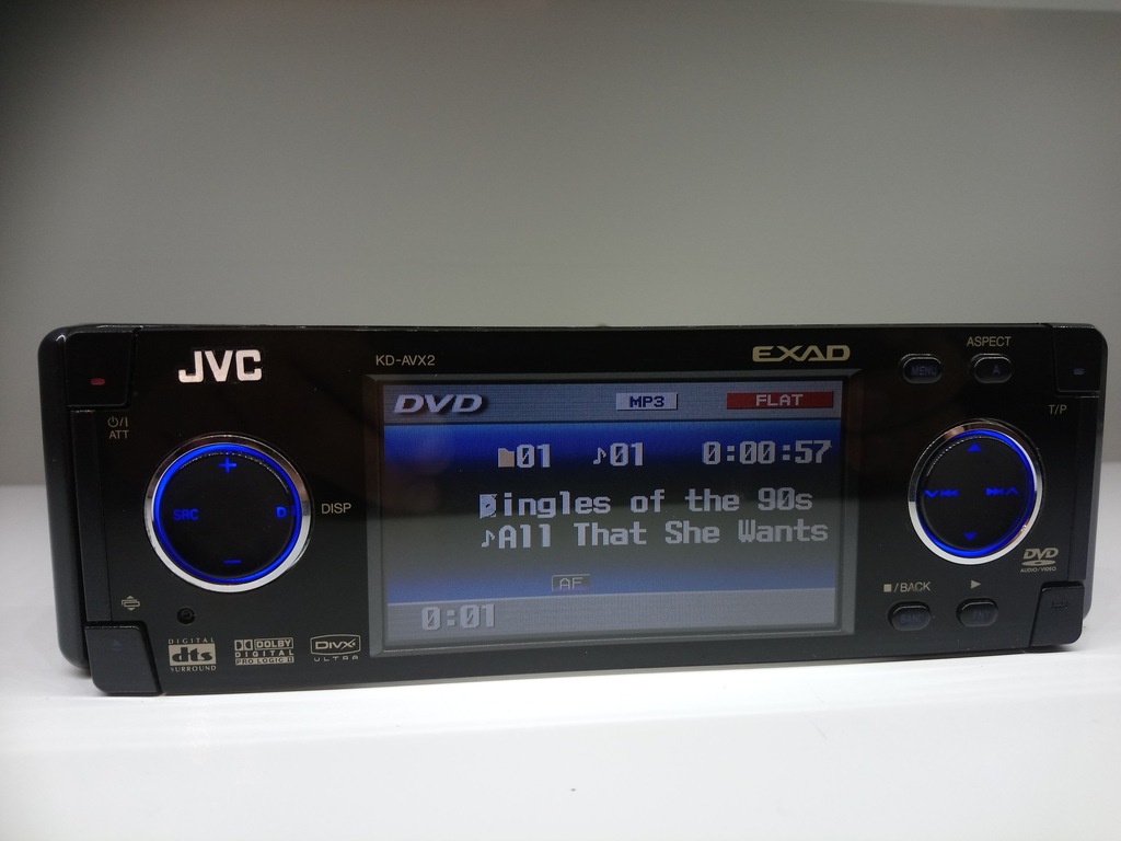 RADIO JVC EXAD KD-AVX2 DVD DIVIX 5.1 DTS TAPETY