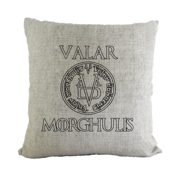 HIT PODUSZKI SZARE GRA O TRON Valar Morghulis
