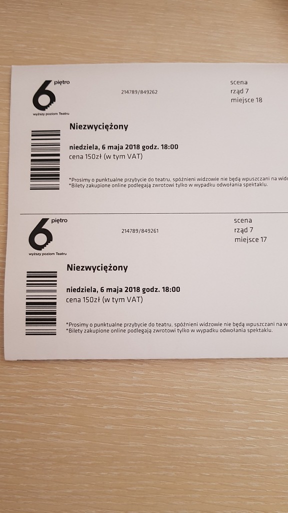 OKAZJA dwa za jeden Teatr 6 piętro Niezwyciężony