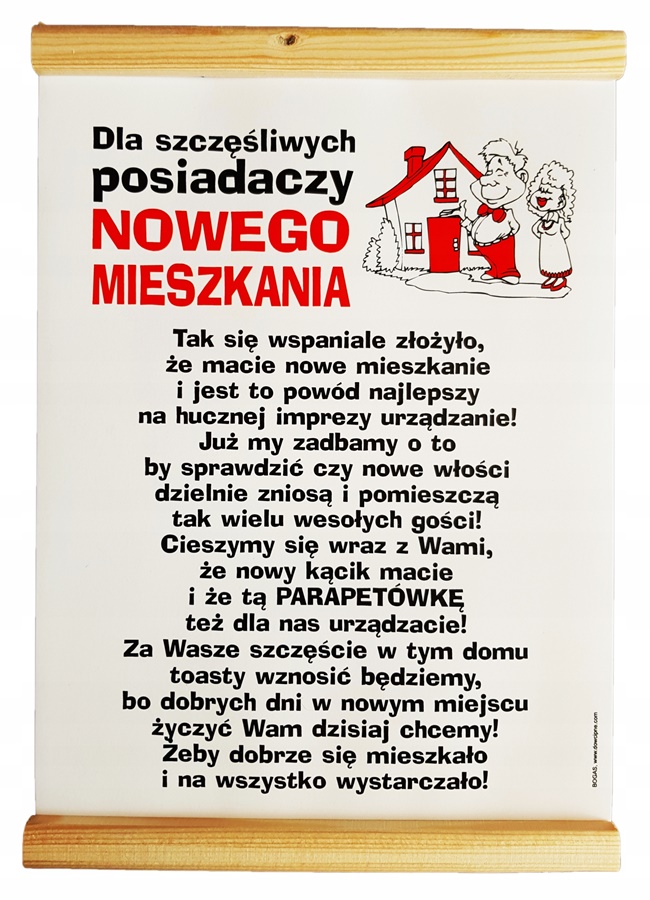 Dyplom z Życzeniami Prezent na Nowe Mieszkanie