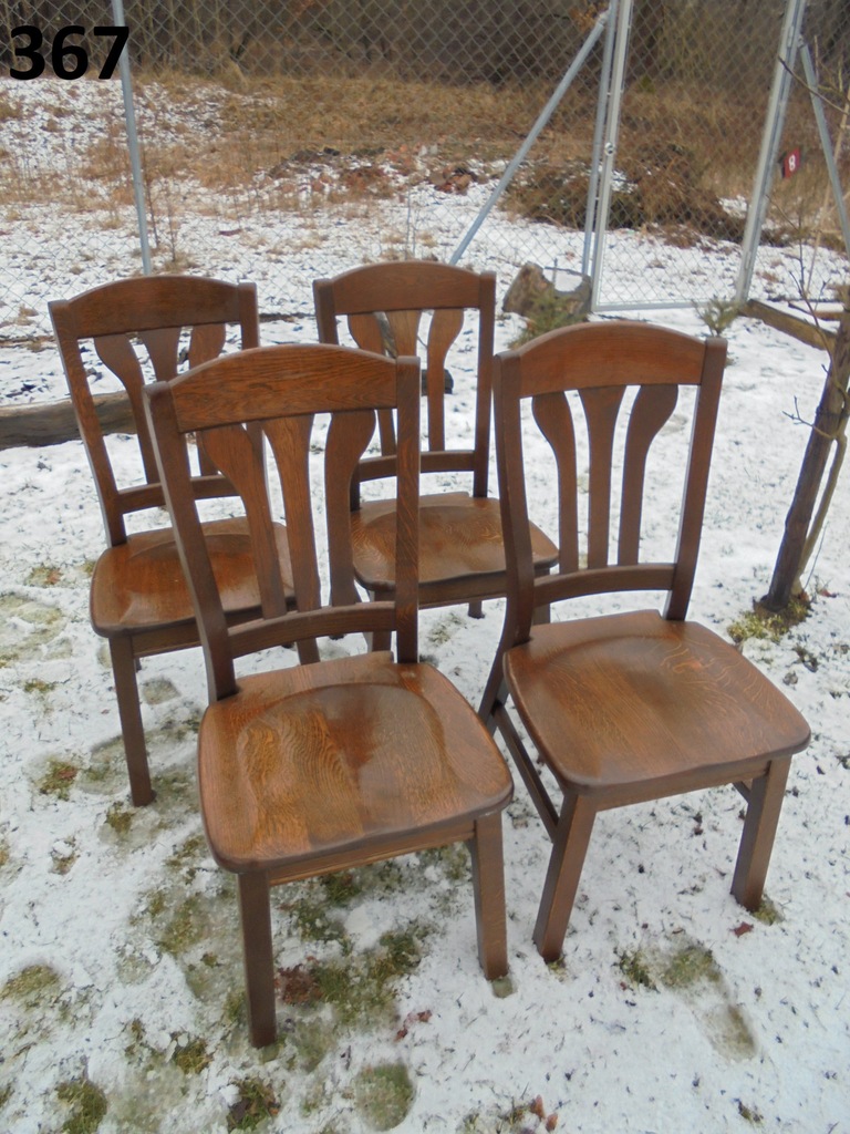 Krzesła dębowe 4 szt Meble holenderskie (nr367)