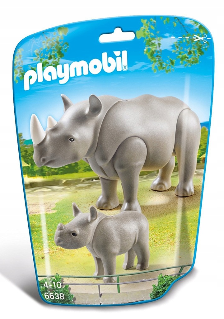 Klocki Playmobil Zwierzęta Nosorożce 6638