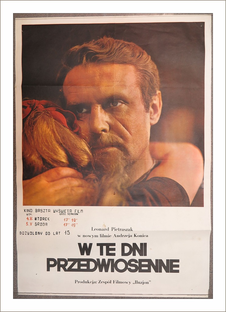 Stary plakat filmowy afisz- W TE DNI PRZEDWIOSENNE