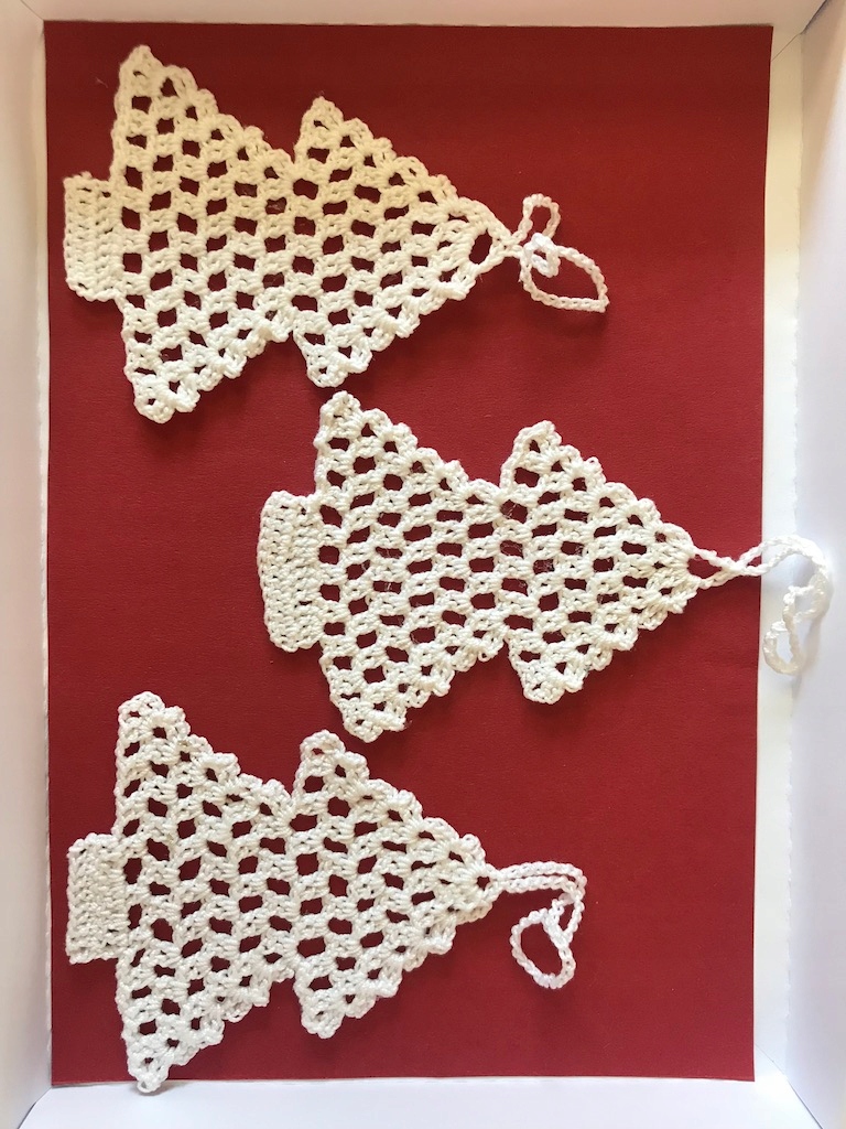 ZESTAW Choinki SZYDEŁKOWE Ozdoby HANDMADE 12 szt.