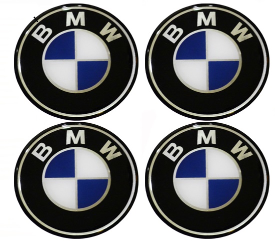 Emblematy Naklejki Na Kołpaki Felgi, BMW 70mm SILI