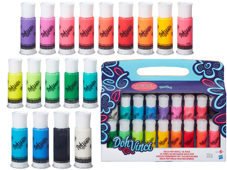 18x CIASTOLINA Doh Vinci Paleta Barw HASBRO kolory