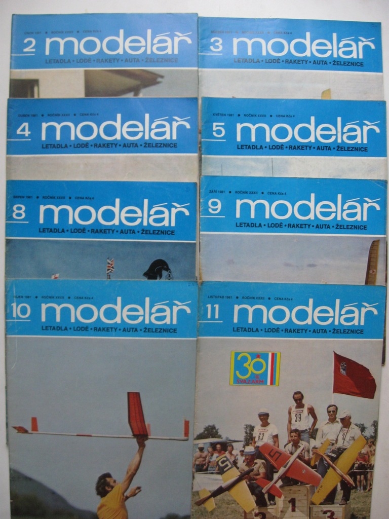 Modelarz MODELAR czeski 8 numerów 1981