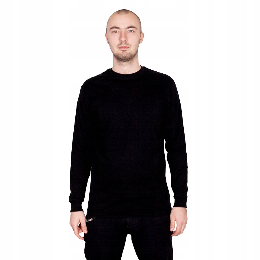 TheCo - Gładka koszulka long sleeve - XL - czarny
